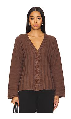 SOVERE Laced Sweater in Chocolate from Revolve.com | Revolve Clothing (Global)