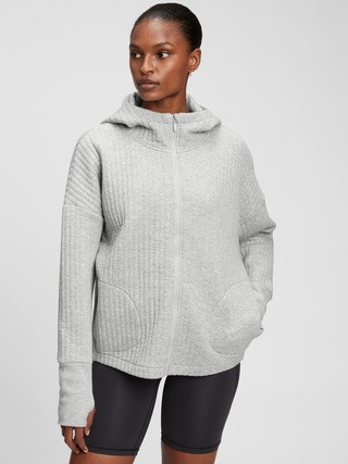 GapFit Oversized Jacquard Hoodie | Gap (US)