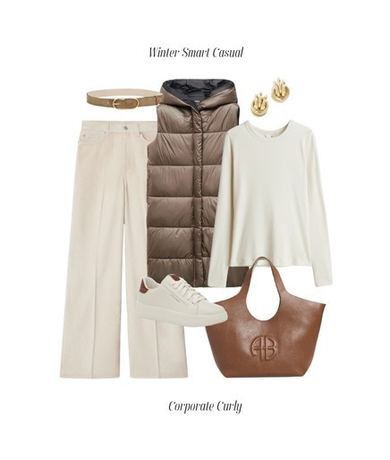 Corduroy, layers, and all the cozy vibes—this winter smart casual look is comfy but elevated.

winter smart casual, corduroy wide-leg jeans, ribbed top outfit, quilted puffer vest, layered winter look, casual chic winter style, cold weather outfit, cozy layers, everyday winter fashion, LTK winter inspo

#LTKWorkwear #LTKStyleTip #LTKItBag