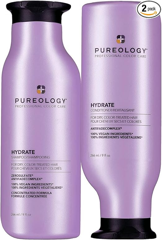 Pureology Hydrate Moisturising Shampoo and Conditioner Duo Set, For Medium to Thick Dry, Colour T... | Amazon (UK)