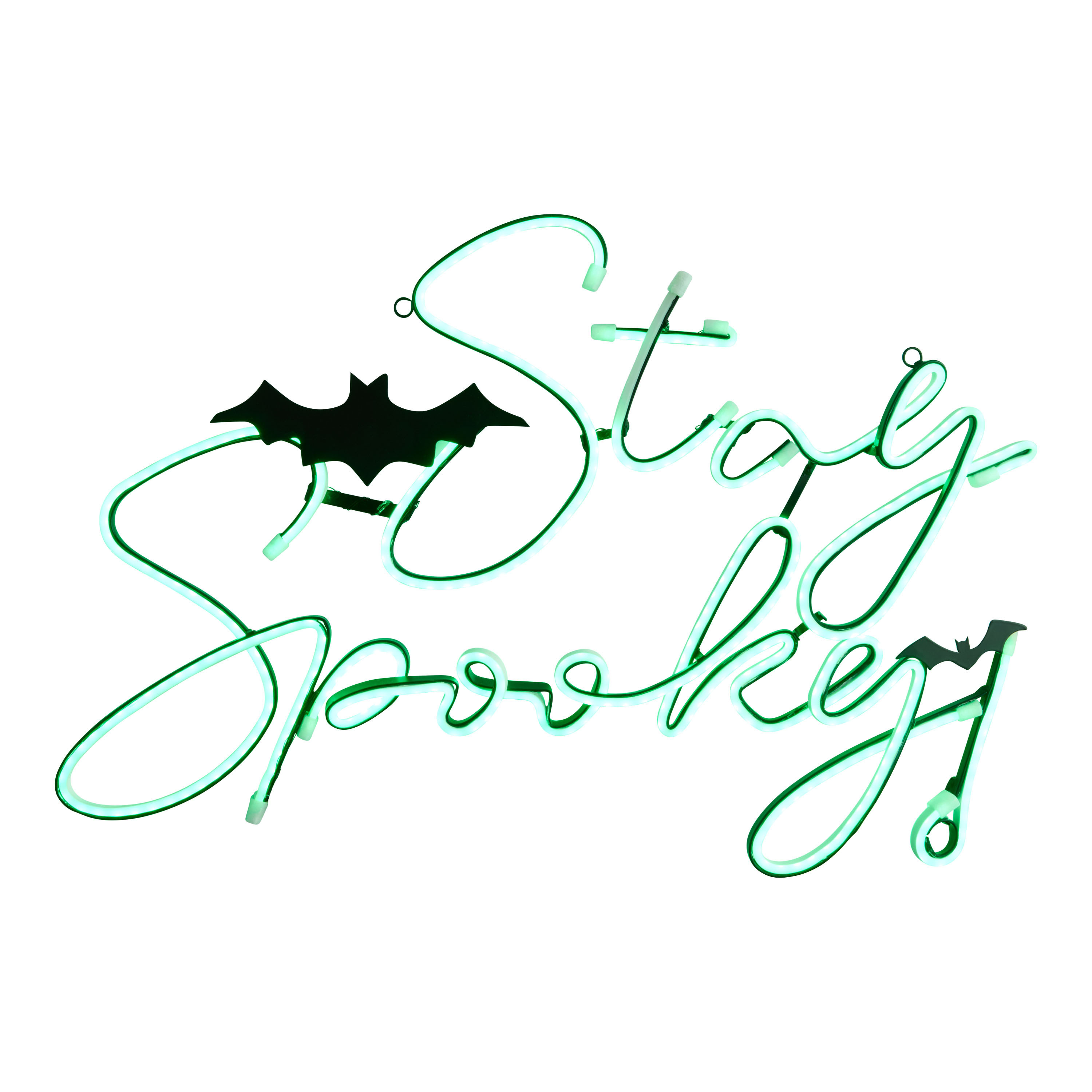 Neon Green Stay Spooky LED Electric Sign Wall Decor | World Market