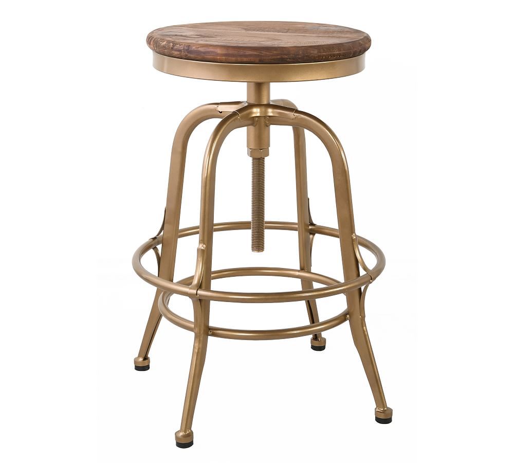 Leary Counter Stool, Brass | Pottery Barn (US)