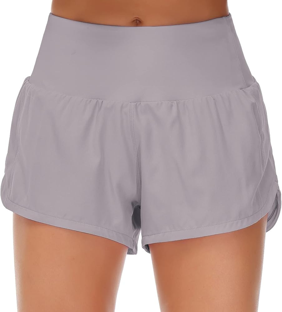 Origiwish Women's High Waisted Running Shorts with Liner Quick Dry Athletic Workout Shorts Zipper... | Amazon (US)