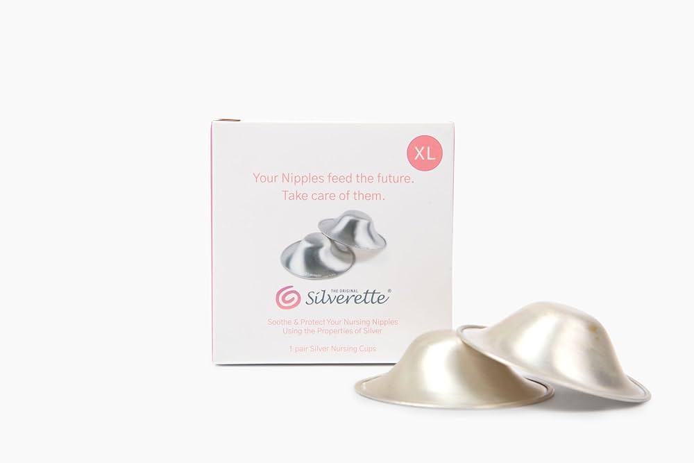 SILVERETTE XL The Original Silver Nursing Cups, Silverettes Metal Nipple Covers for Breastfeeding... | Amazon (US)