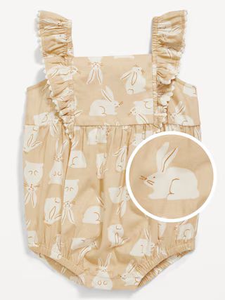 Printed Ruffle-Trim One-Piece Romper for Baby | Old Navy (US)