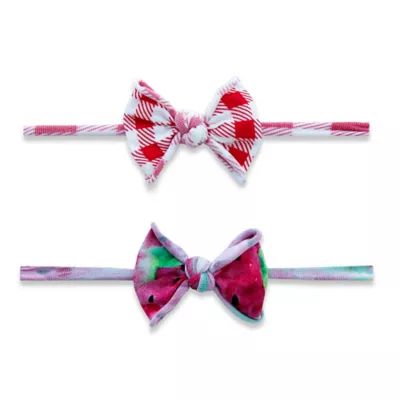 Baby Bling One Size 2-Pack Melon Picnic Mini Classic Knot Headbands | Bed Bath & Beyond