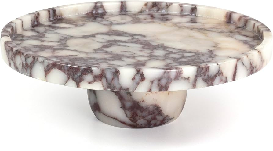 9.8" Marble Decorative Tray with Ball Feet,Calacatta Viola | Amazon (US)