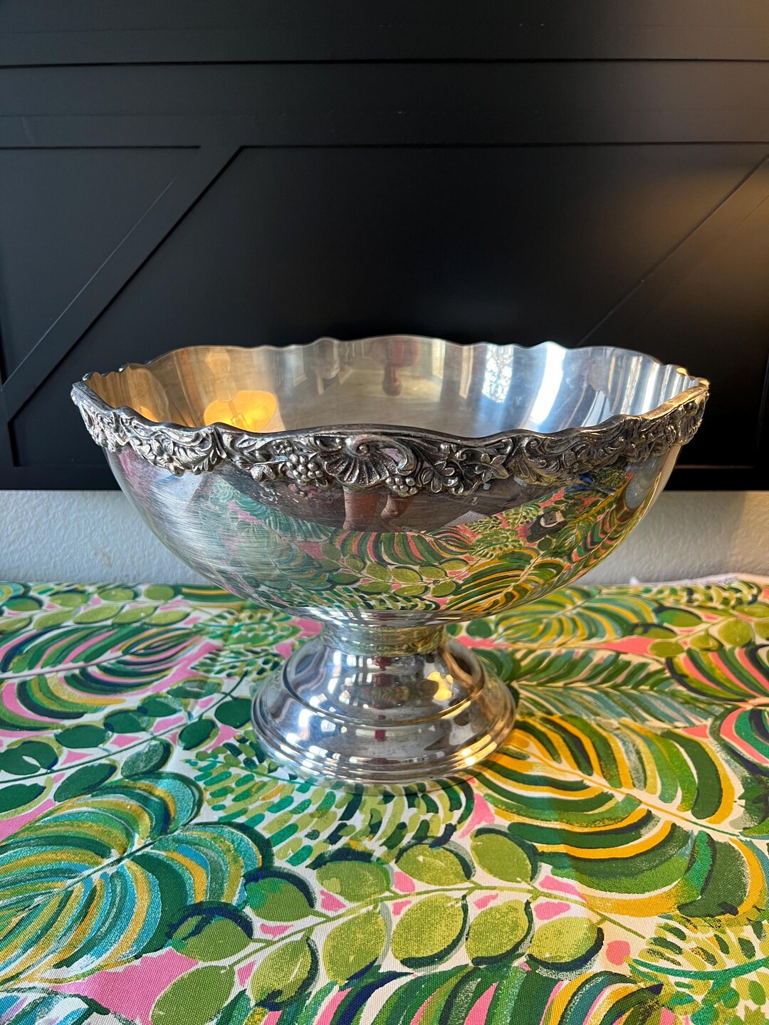 Vintage FB Rogers Silver Plate Punch Bowl - Etsy | Etsy (US)