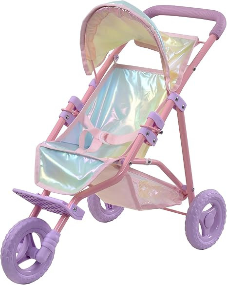Teamson Kids - Magical Dreamland Baby Doll Jogging Stroller - My Little Girls First Dolls Pram To... | Amazon (US)
