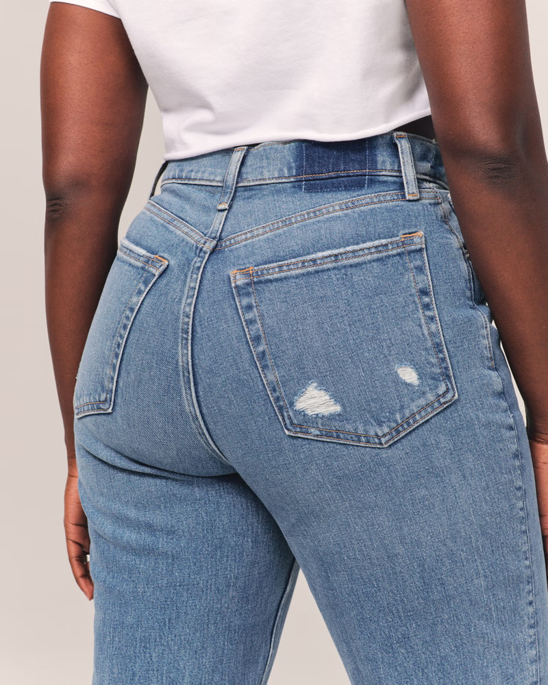 Women's Curve Love Ultra High Rise 90s Straight Jean | Women's Bottoms | Abercrombie.com | Abercrombie & Fitch (US)