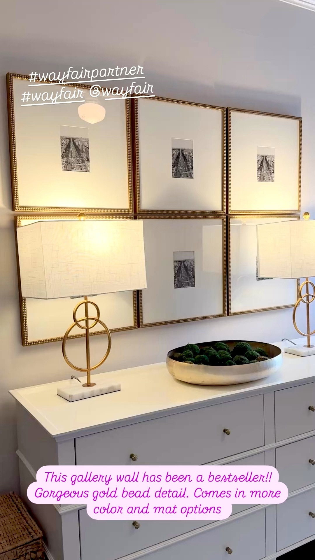  So many beautiful @Wayfair pieces I own and love! #wayfair #wayfairpartner #onlyatwayfair

Gallery Wall Details : Gorgeous aged gold finish frames come in a set of 6 / Already matted with more picture size options / Glass front / Come in 4+ finish options (black, brown, gold, silver) / frames are 19in X 19in 

#LTKStyleTip #LTKHome #LTKFindsUnder100