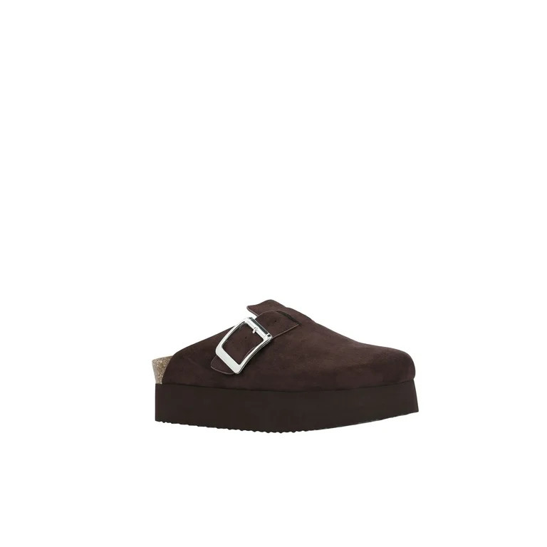 Madden NYC Women's Faux Suede Platform Buckle Clogs, Sizes 6-11 - Walmart.com | Walmart (US)