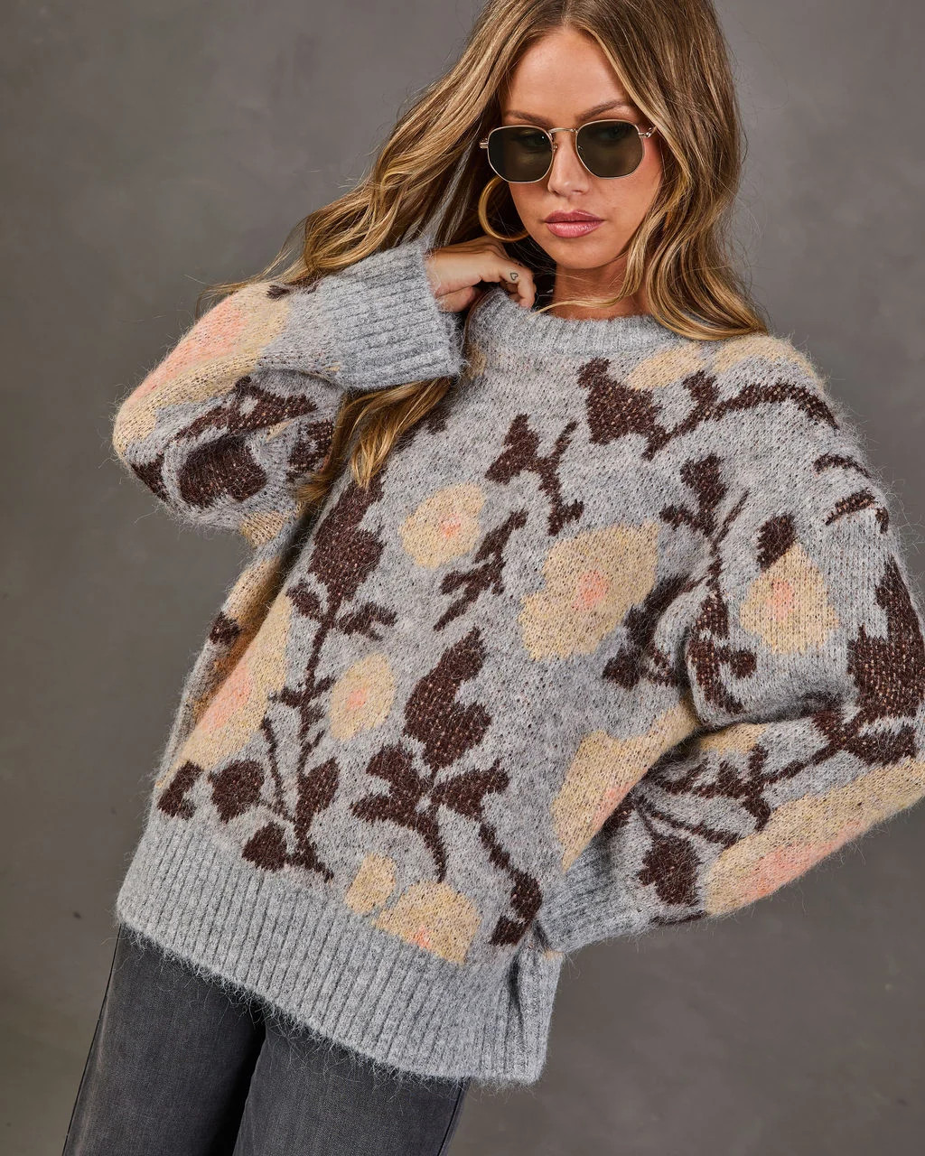 Foliage Affair Knit Floral Sweater | VICI
