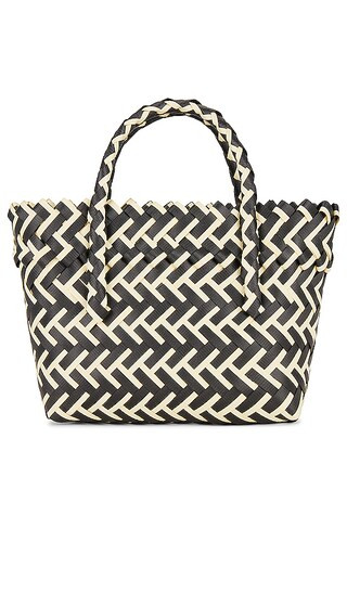 Criss Cross Tote in Black & White | Revolve Clothing (Global)