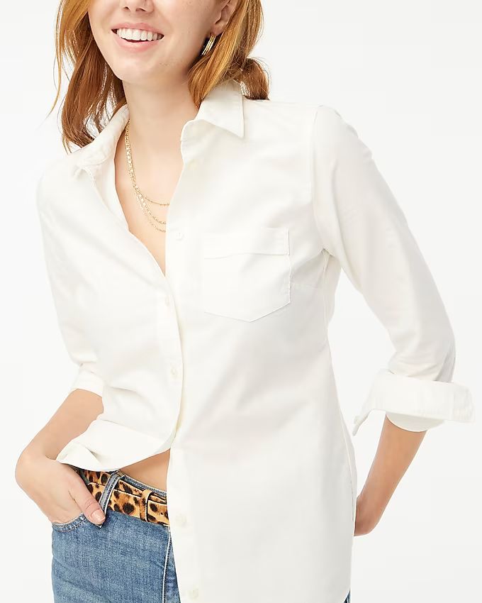 Petite button-up oxford shirt in signature fit | J.Crew Factory