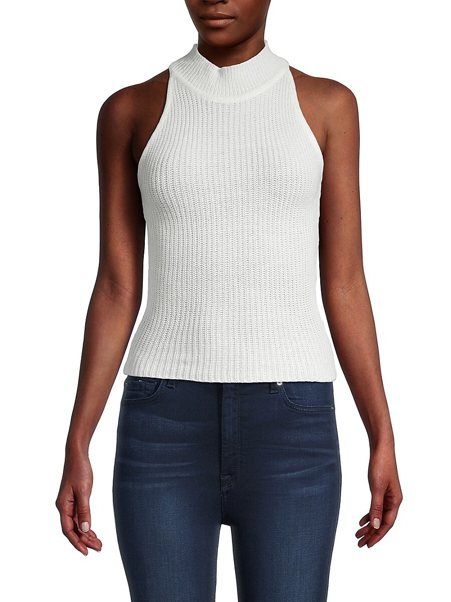 RD style Women's Rib-Knit Sleeveless Sweater - Egg White - Size M | Saks Fifth Avenue OFF 5TH