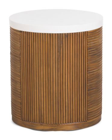 Reeded Marble Top Side Table | Marshalls