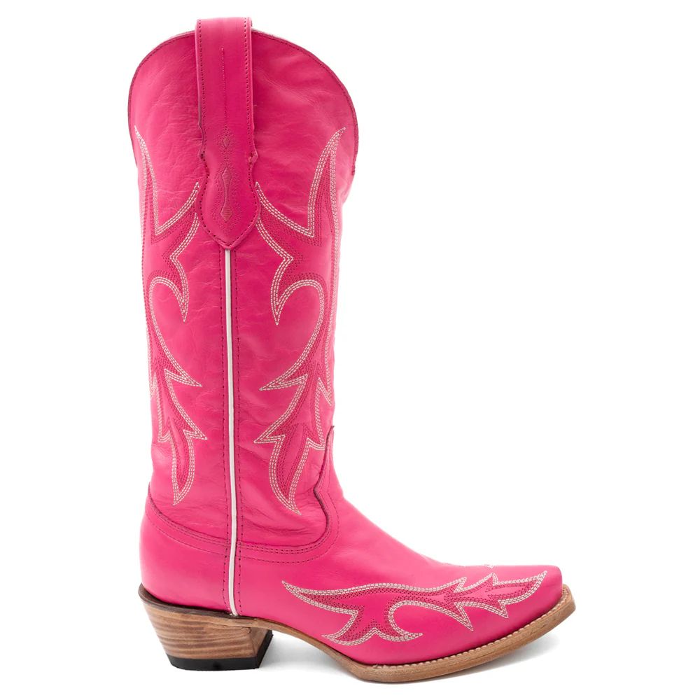 Shop Pink Womens Ferrini Scarlett Embroidery Snip Toe Cowboy Boots | Shoebacca