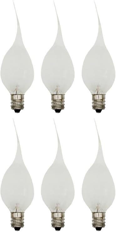 Creative Hobbies 6-Pack, Incandescent Silicone Dipped Candle Light Bulbs, 7 Watt, Longer Life Cou... | Amazon (US)