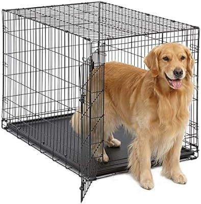 MidWest Homes for Pets Dog Crate | iCrate Single Door & Double Door Folding Metal Dog Crates | Fu... | Amazon (US)