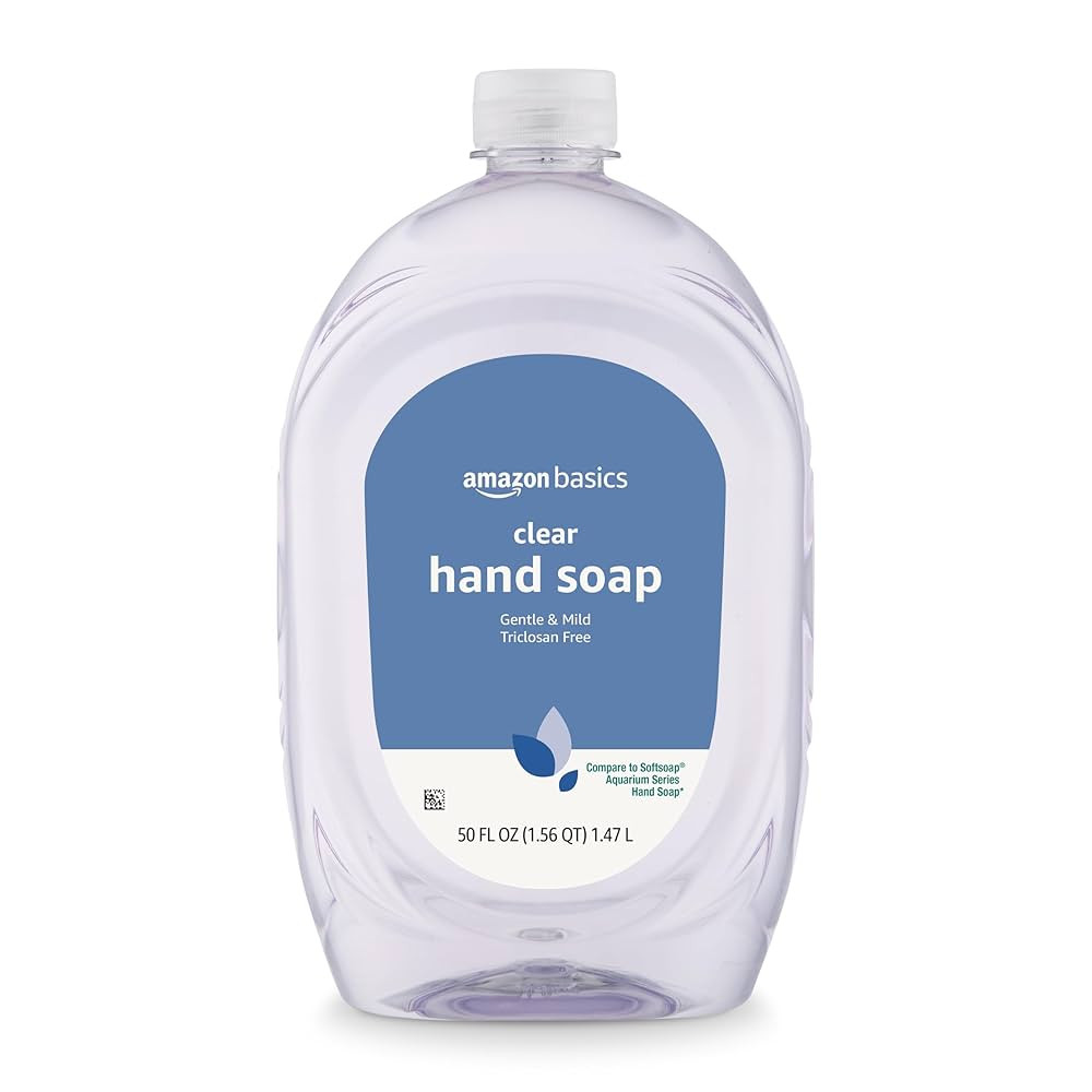 Amazon Basics Gentle & Mild Clear Liquid Hand Soap Refill, Triclosan-free, 50 Fluid Ounces, 1-Pac... | Amazon (US)