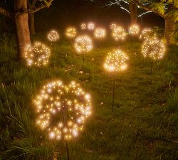 Solar Outdoor Lit Dandelion LED Lawn Stakes | Pottery Barn (US)