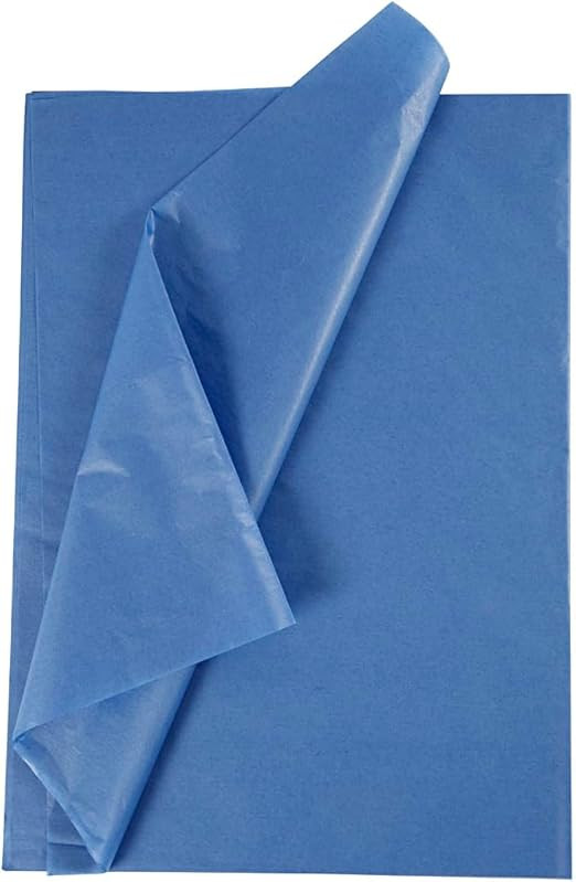 CREATIV 100263 Seidenpapier, Bogen 50 x 70 cm, 14 cm, Blau, 25 Blatt | Amazon (DE)