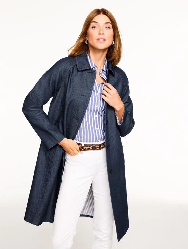 Denim Mac Coat | Talbots