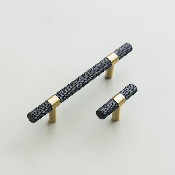Modern Simple Brass Black Knurling  Pull Dresser Pull  cabinet Dresser Knobs pull / Dresser Pull,... | Etsy (US)