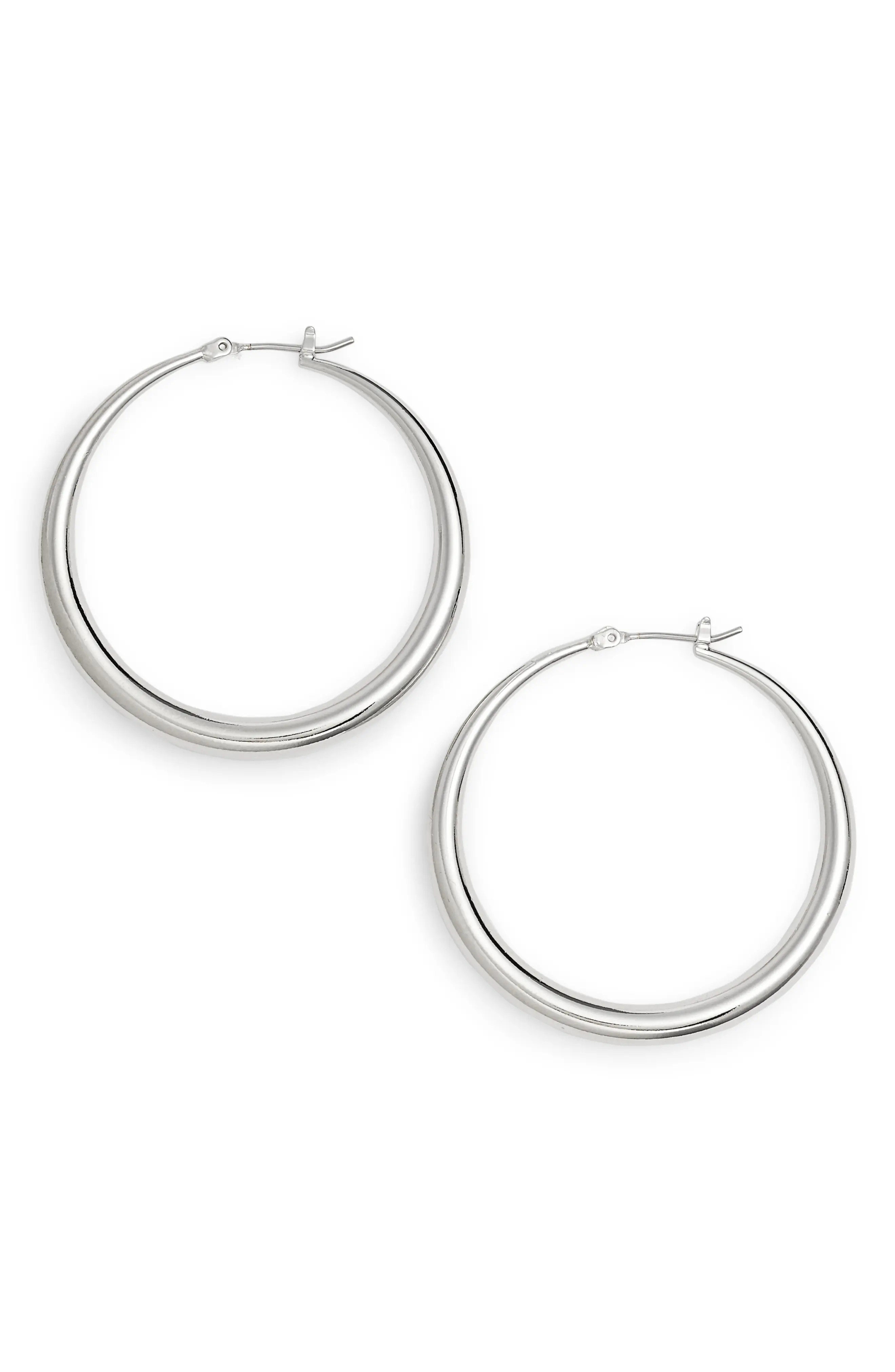 Women's Halogen Medium Graduated Tube Hoop Earrings | Nordstrom