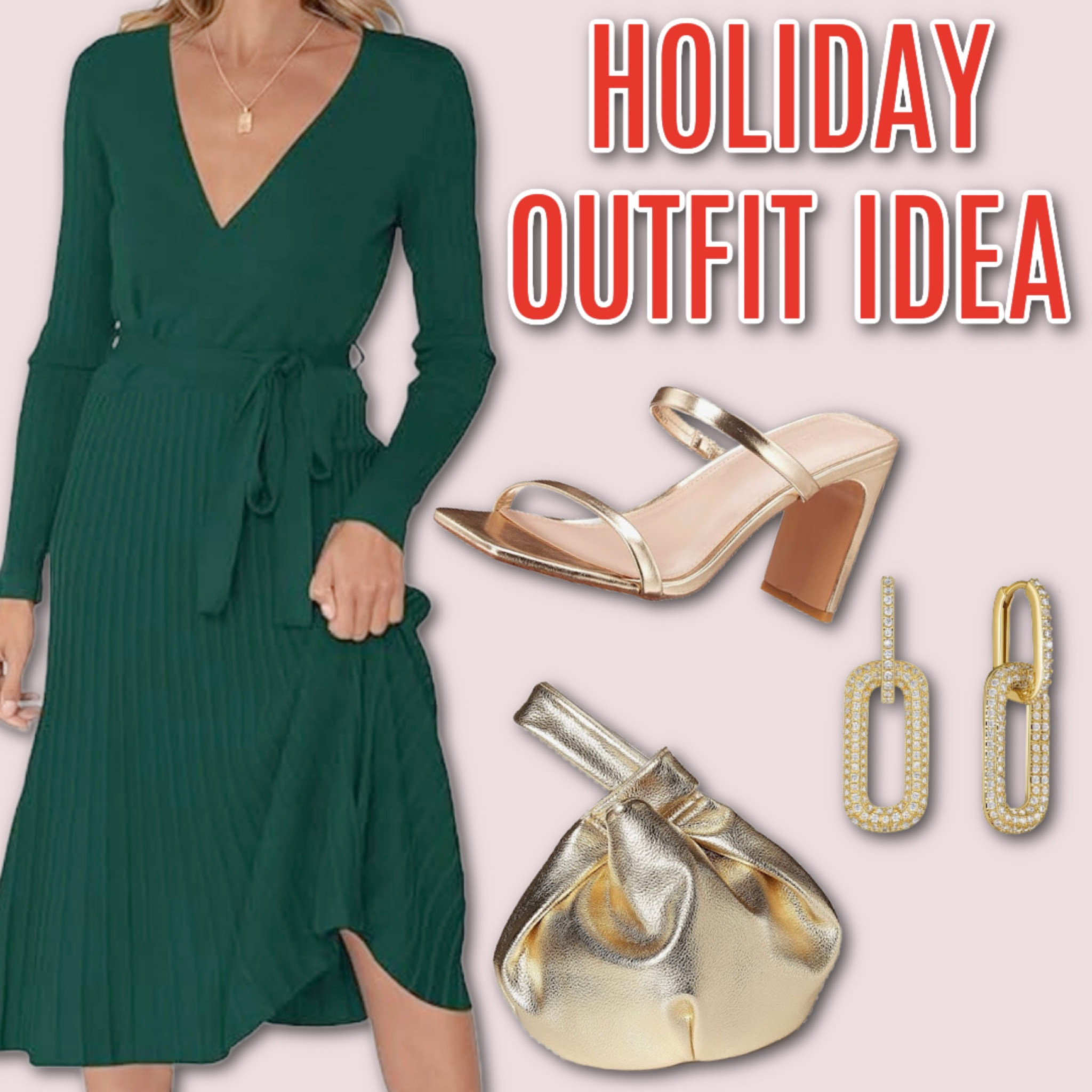 Holiday Outfit Idea from Amazon 
#holidaydress 
#holidaypartyoutfit
#holidayoutfit 
#Christmasdress 


#LTKCyberWeek #LTKHoliday #LTKover40