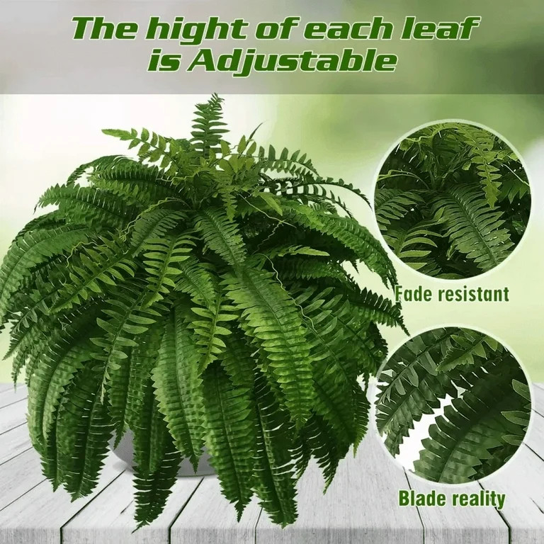 FHBVT Lifelike Artificial Fern 60 Branches Full Appearance Non-Watering Maintenance-Free Fake Pla... | Walmart (US)