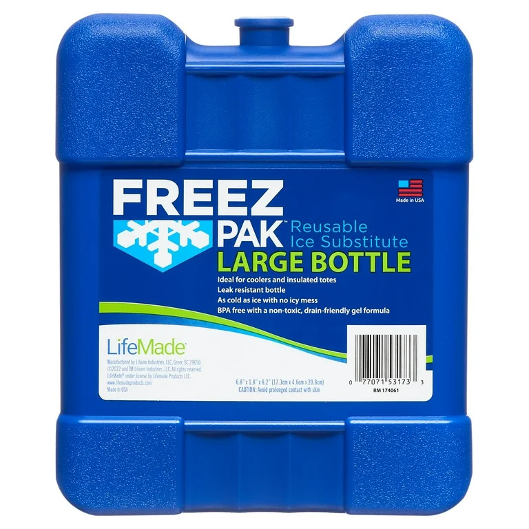 Freez Pak Large Ice Pack Reusable Ice Substitute Hard Shell Blue, 2.4lbs | Walmart (US)