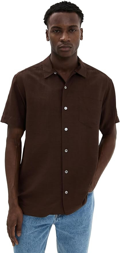 A.P.C. Men's Roy Linen Blend Shirt | Amazon (US)