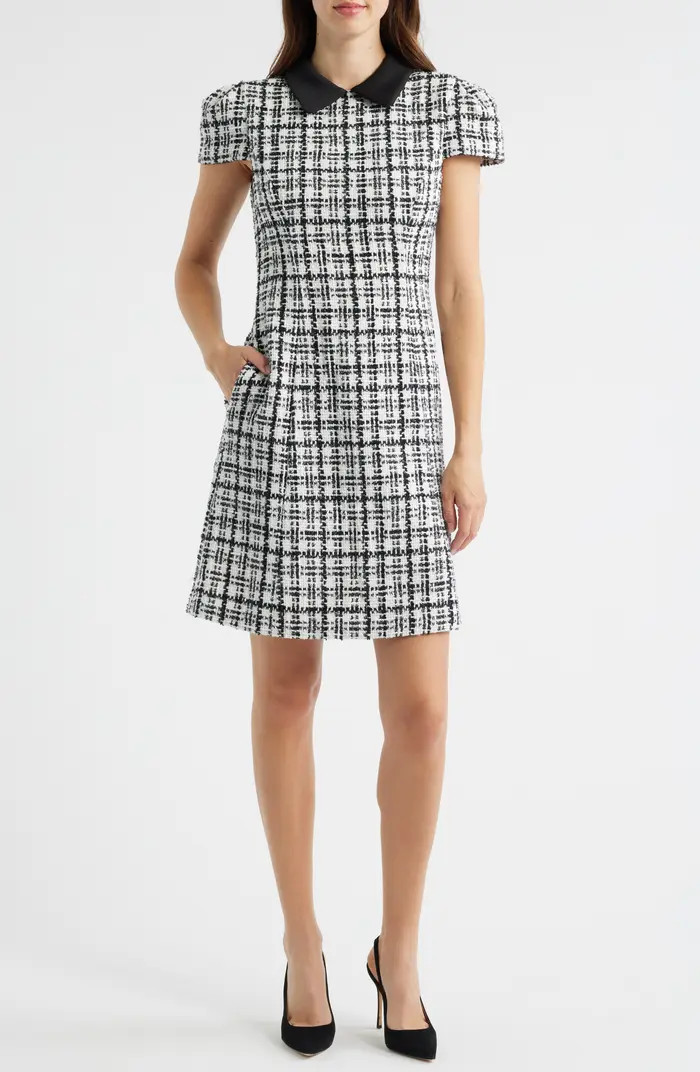 Cap Sleeve Bouclé Tweed Sheath Dress | Nordstrom