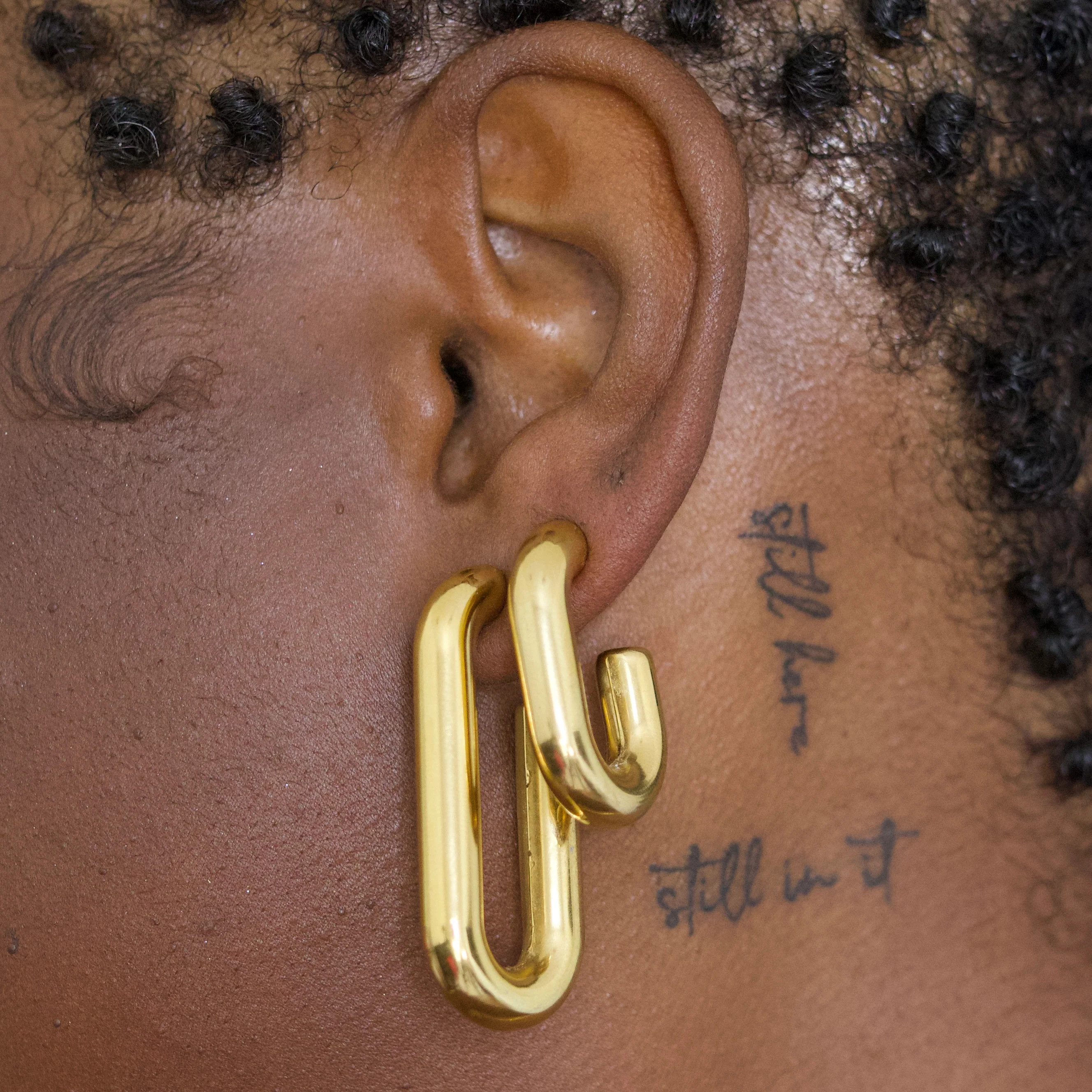 Link Hoops | Garnished in Gold