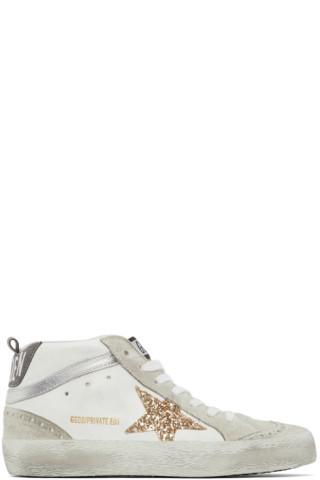SSENSE Exclusive Glitter Mid Star Sneakers | SSENSE