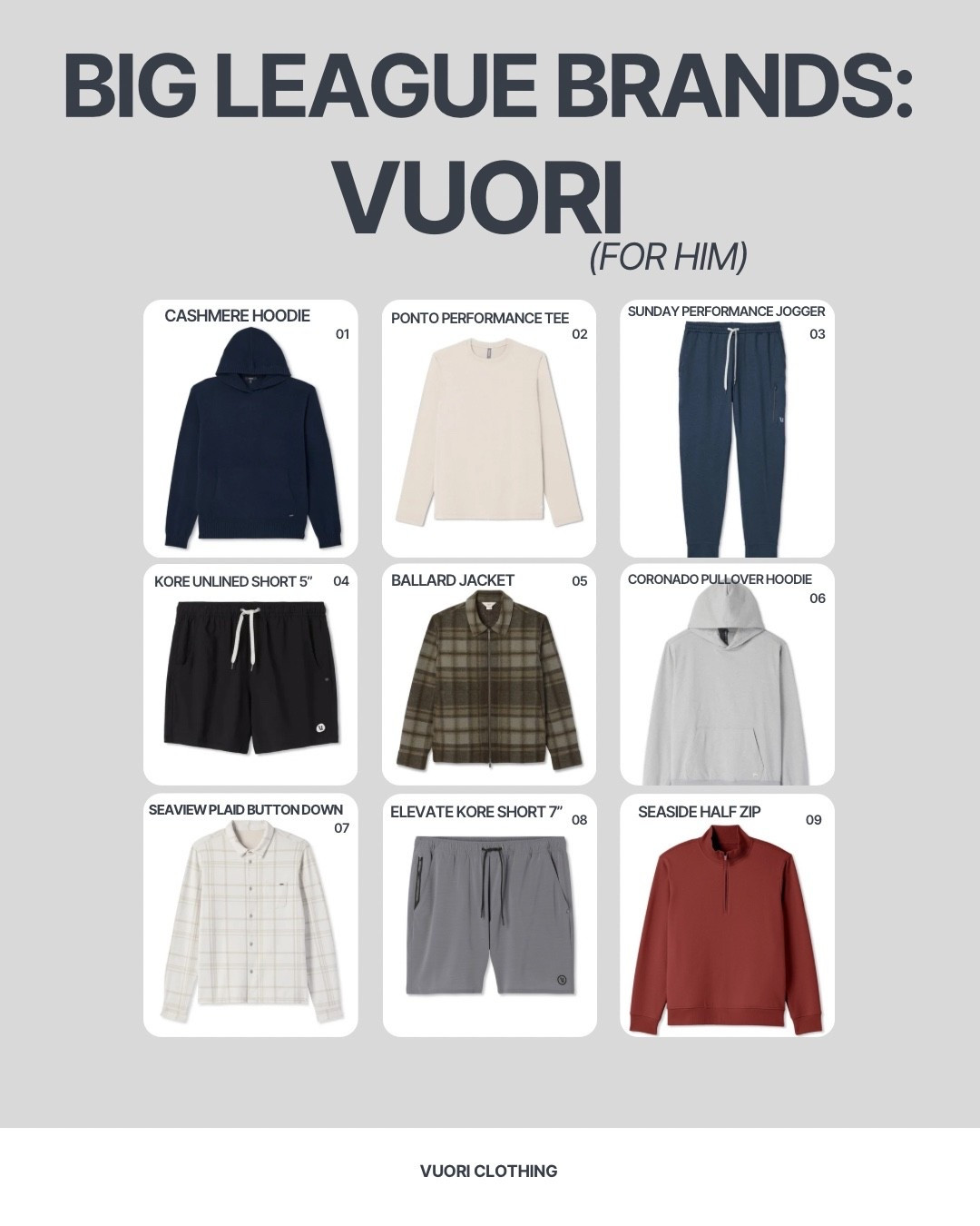 The first brand featured in my Big League Brands series is none other than Vuori. From the weight room to the coffee shop and everywhere in between, Vuori has you covered. 
#vuori #menswear #active

#LTKMens #LTKActive #LTKGiftGuide