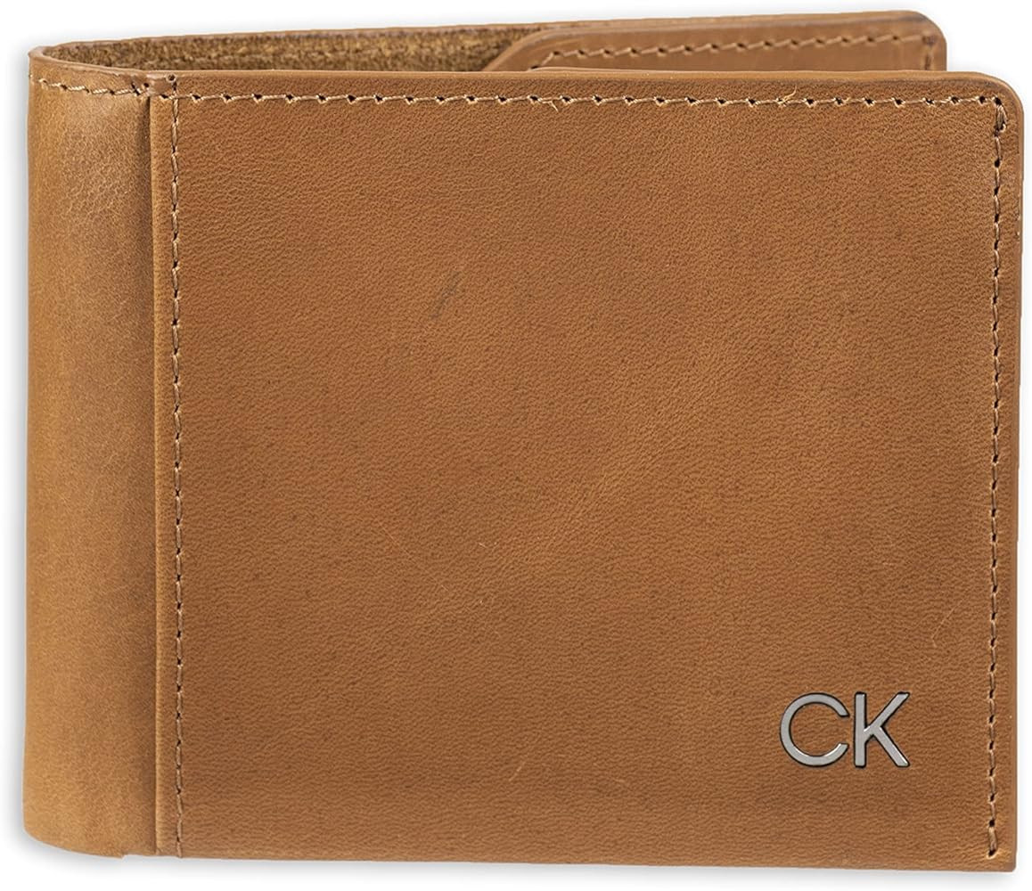 Calvin Klein Men's RFID Leather Minimalist Bifold Wallet | Amazon (US)
