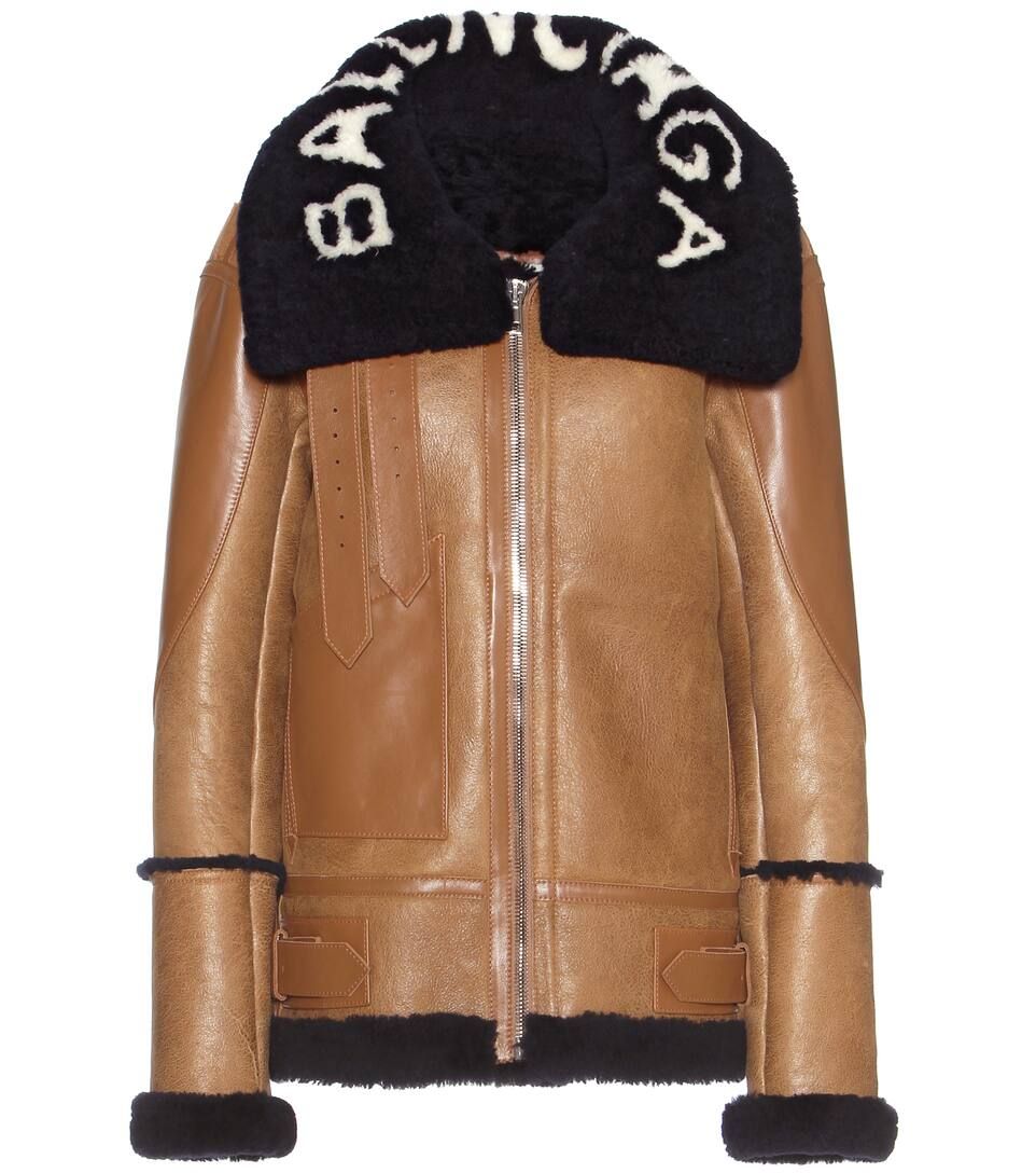 Lederjacke mit Shearling | Mytheresa (DACH)