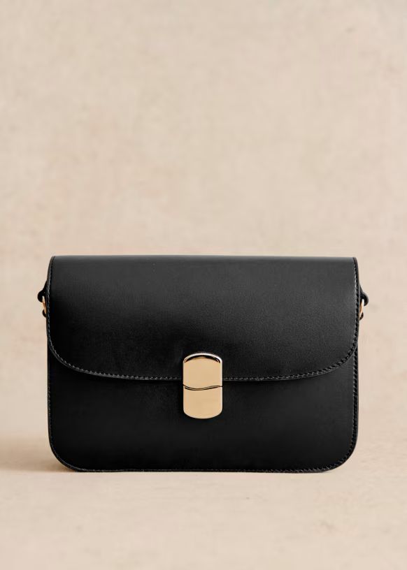 Milo Classic Bag - Smooth Black - Smooth goatskin leather - Sézane | Sezane Paris
