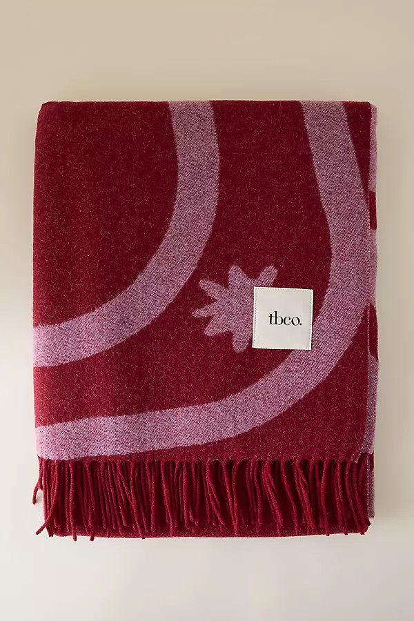 TBCo Lambswool Harlequin Jacquard Throw Blanket | Anthropologie (UK)