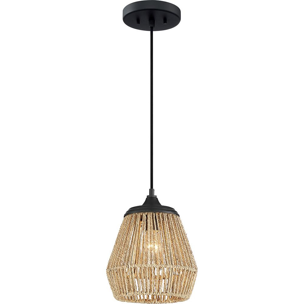 Quoizel Romain 1-Light Earth Black Mini Pendant-RMI1509EK - The Home Depot | The Home Depot