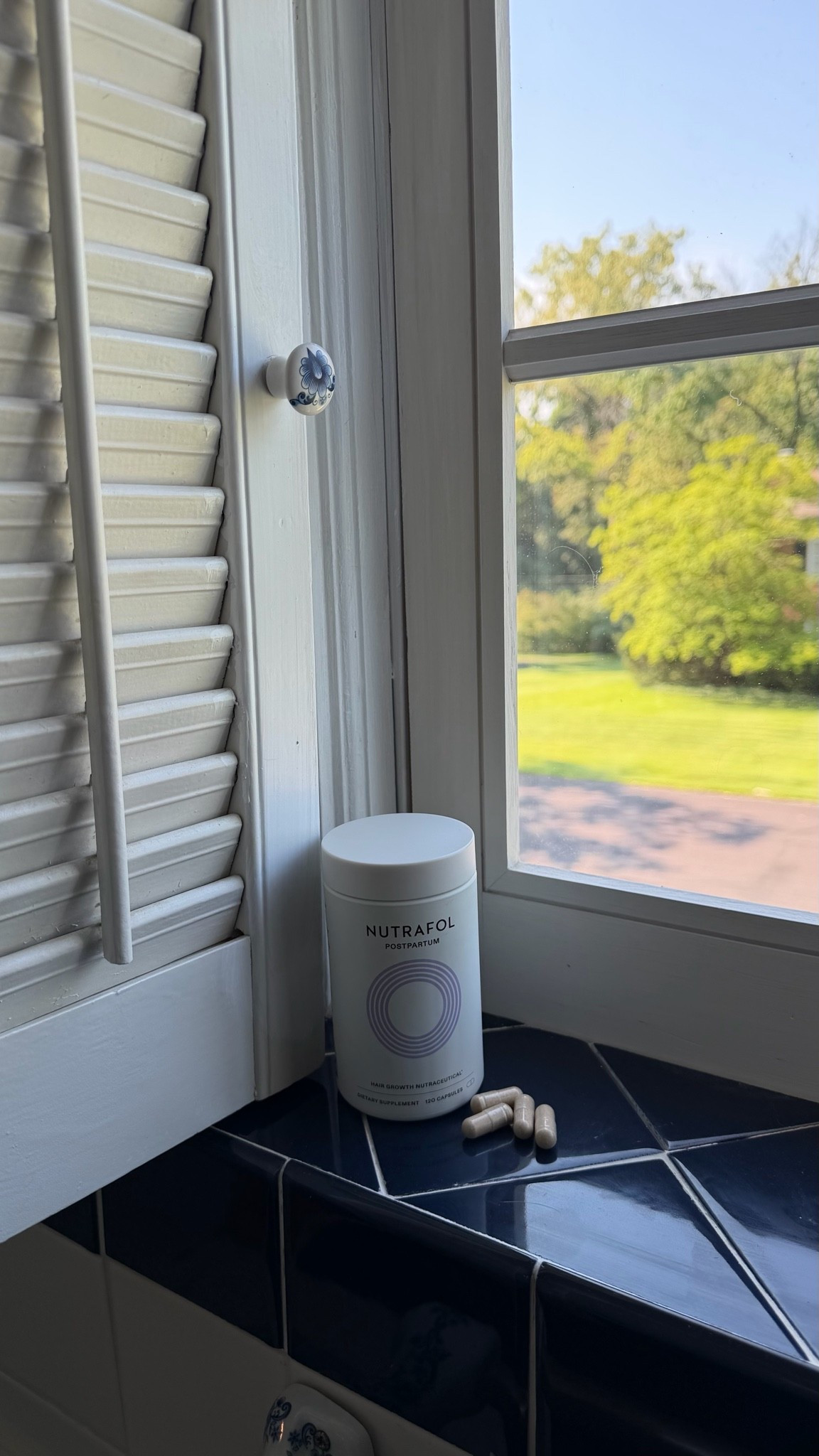 My favorite treat myself product postpartum! Has helped with postpartum hair loss so much! @nutrafol #ad