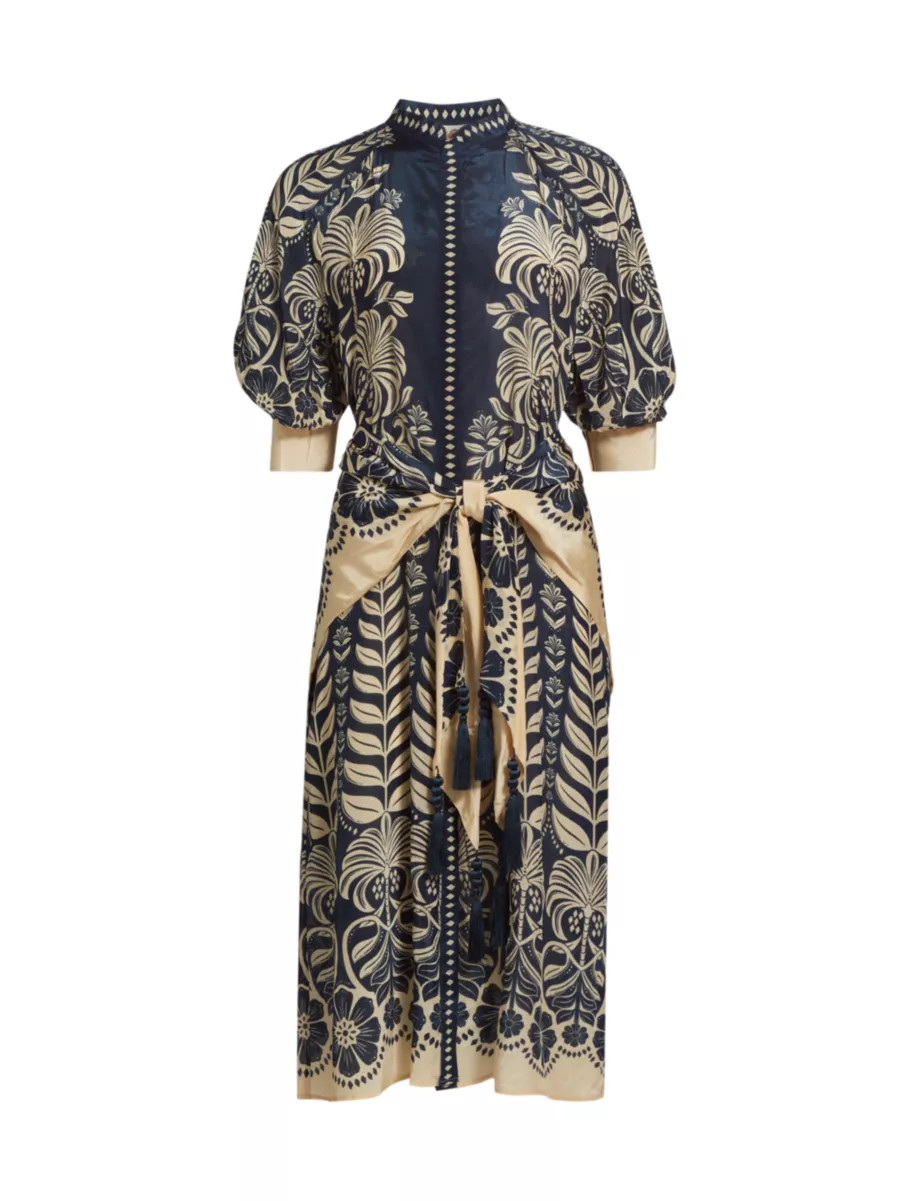 Lace Floral Midi-Dress | Saks Fifth Avenue