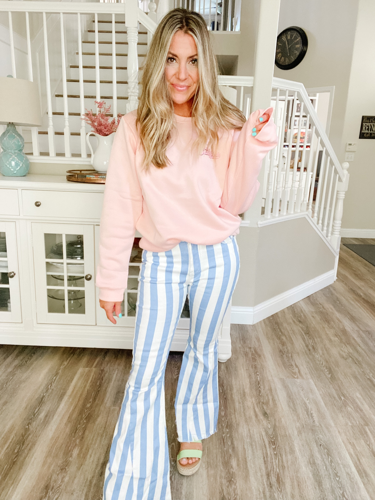 Recreating Pinterest outfits 😍
DEETS | top: size up 1-2 sixes for oversized fit (I ordered the light pink)
bottoms: size up 1 size for very snug fit, 2 sizes for comfortable fit. (I ordered sky blue color)
Shoes: TTS (I ordered Lime color)

#LTKFind #LTKunder50 #LTKSeasonal