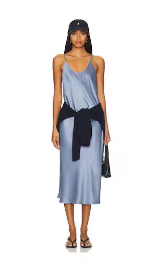 Washable Silk Bias Slip Dress in Pastoral Blue Satin Dress | Light Blue Dress | Revolve Clothing (Global)