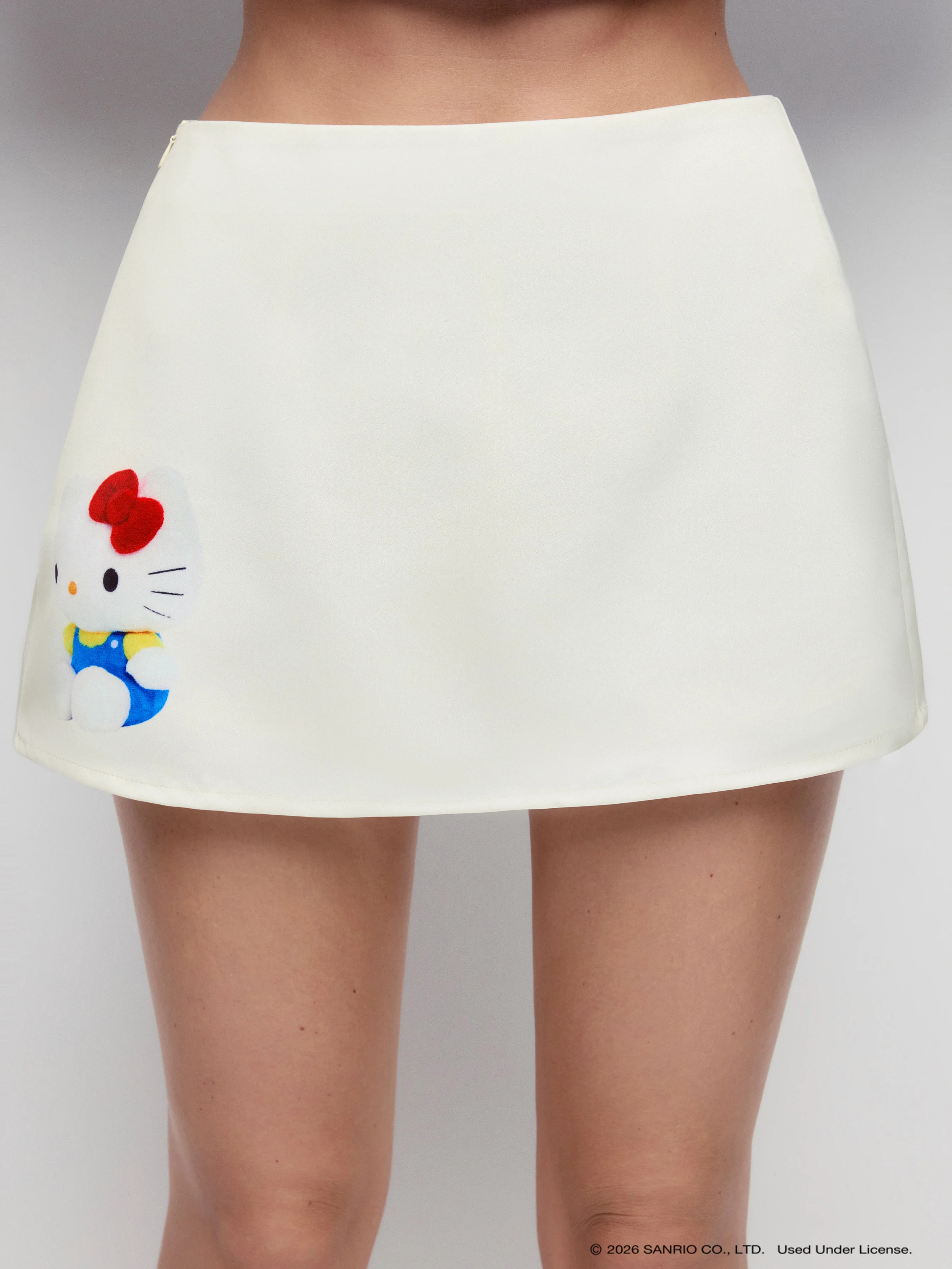 Satin Playground Satin Mid-Rise A-Line Mini Skirt For School Daily Casual | Cider