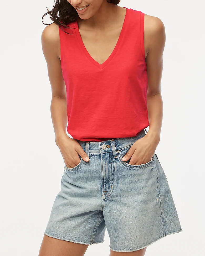 Vintage slub cotton V-neck tank top | J.Crew Factory