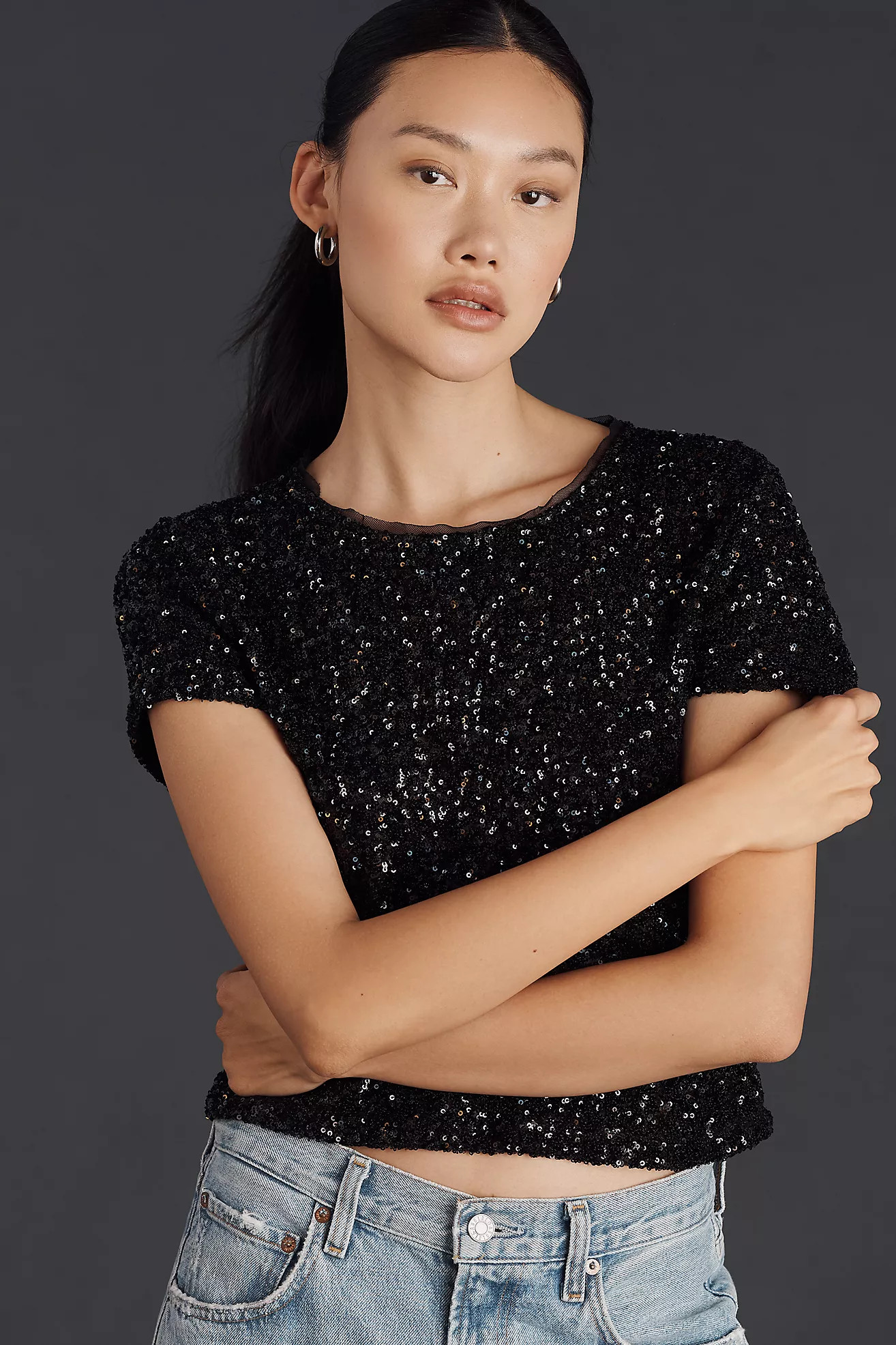 Maeve Sequin Tee | Anthropologie (US)
